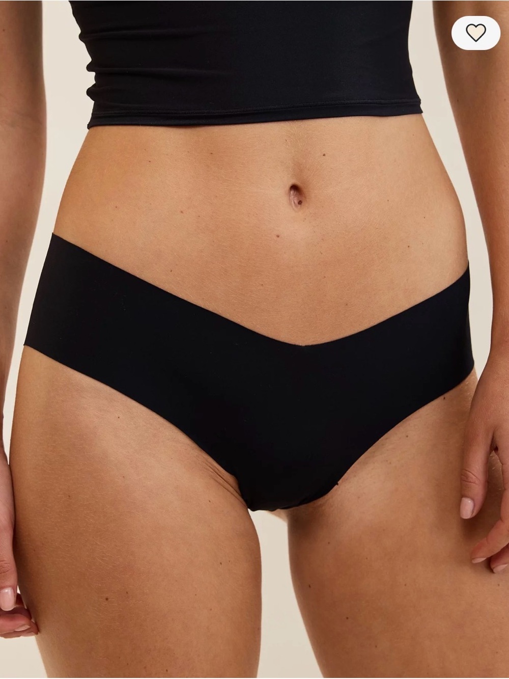 NWT American Eagle Smoothez No Show Cheeky Underwear True Black 3 Pack Sz M